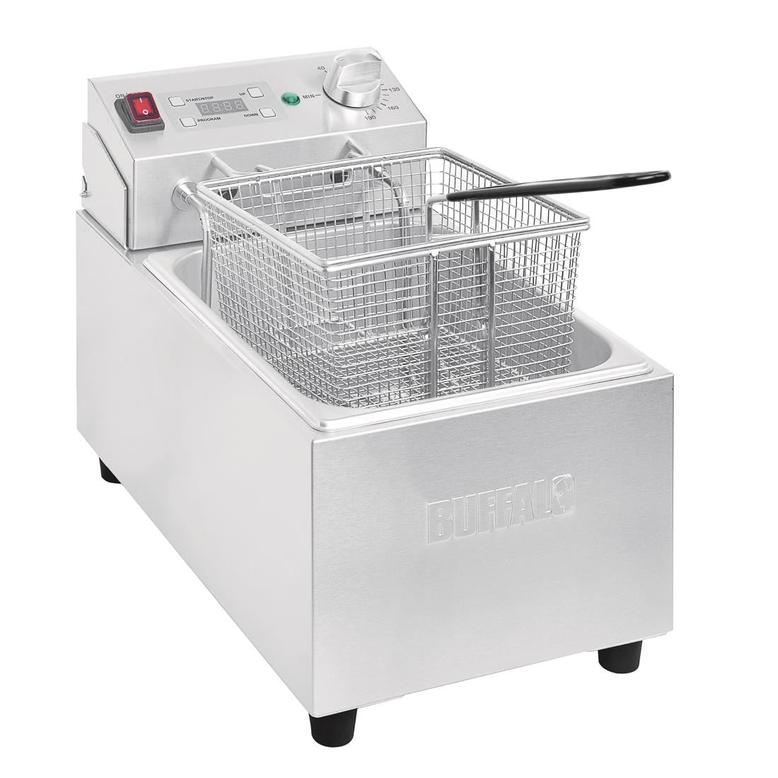 Buffalo Single Tank Single Basket 5Ltr Countertop Fryer with Timer 2.8kW FC258