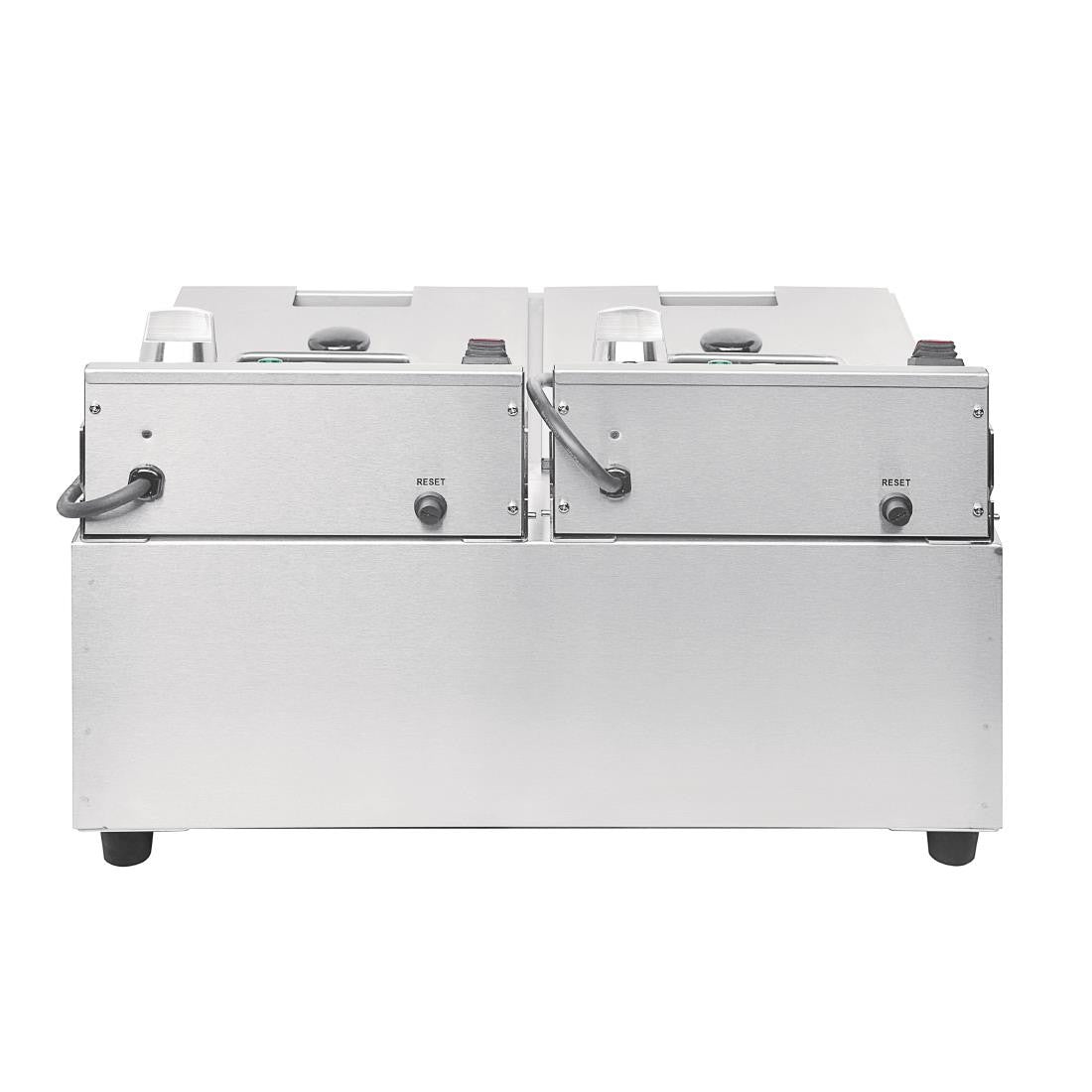Buffalo Twin Tank Twin Basket 2x5Ltr Countertop Fryer with Timers 2x2.8kW FC259
