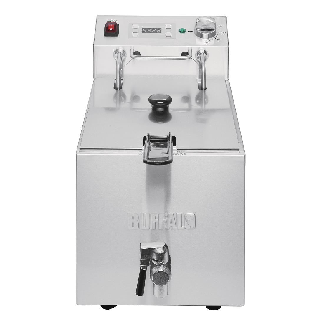Buffalo Single Tank Single Basket 8Ltr Countertop Fryer with Timer 2.9kW FC374