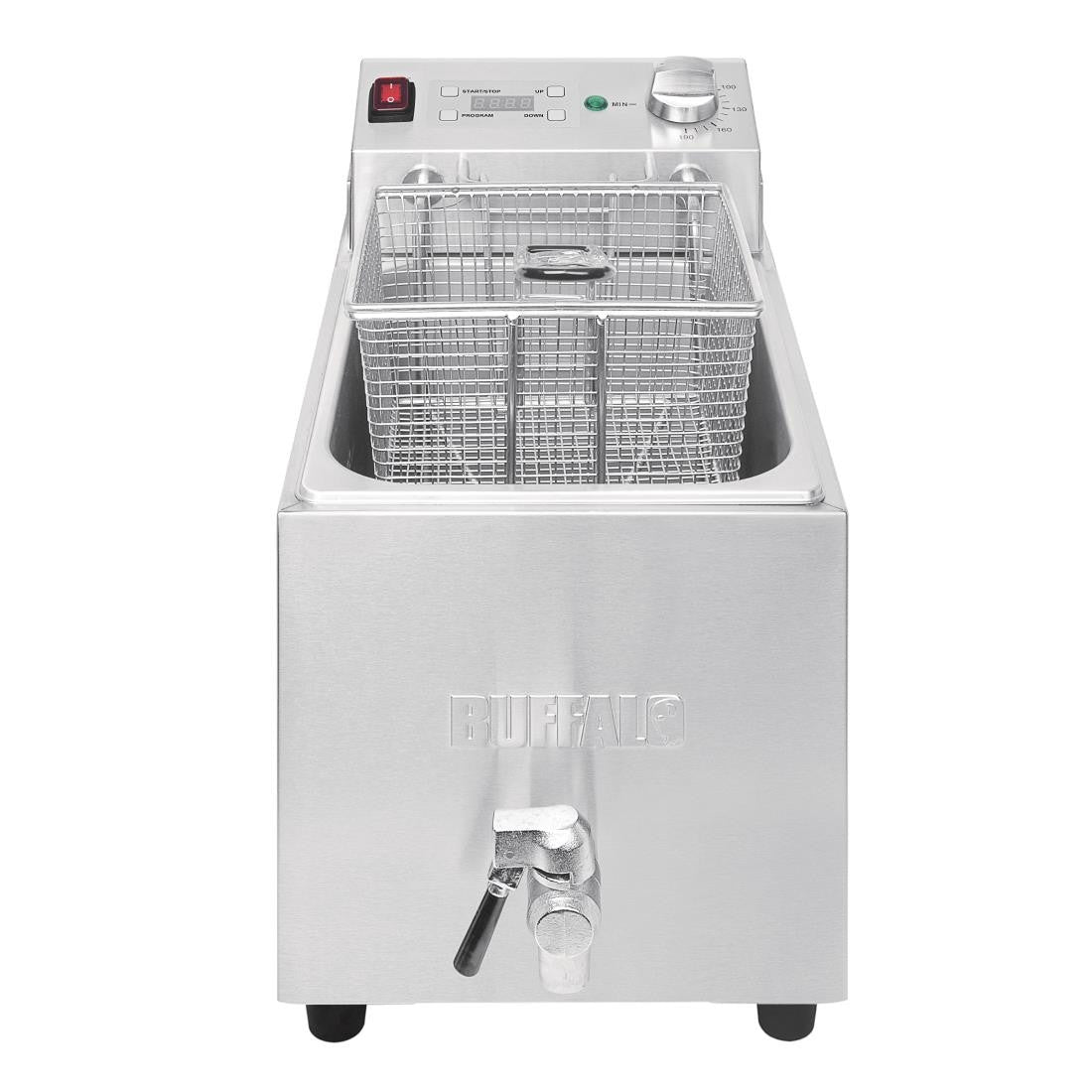 Buffalo Single Tank Single Basket 8Ltr Countertop Fryer with Timer 2.9kW FC374
