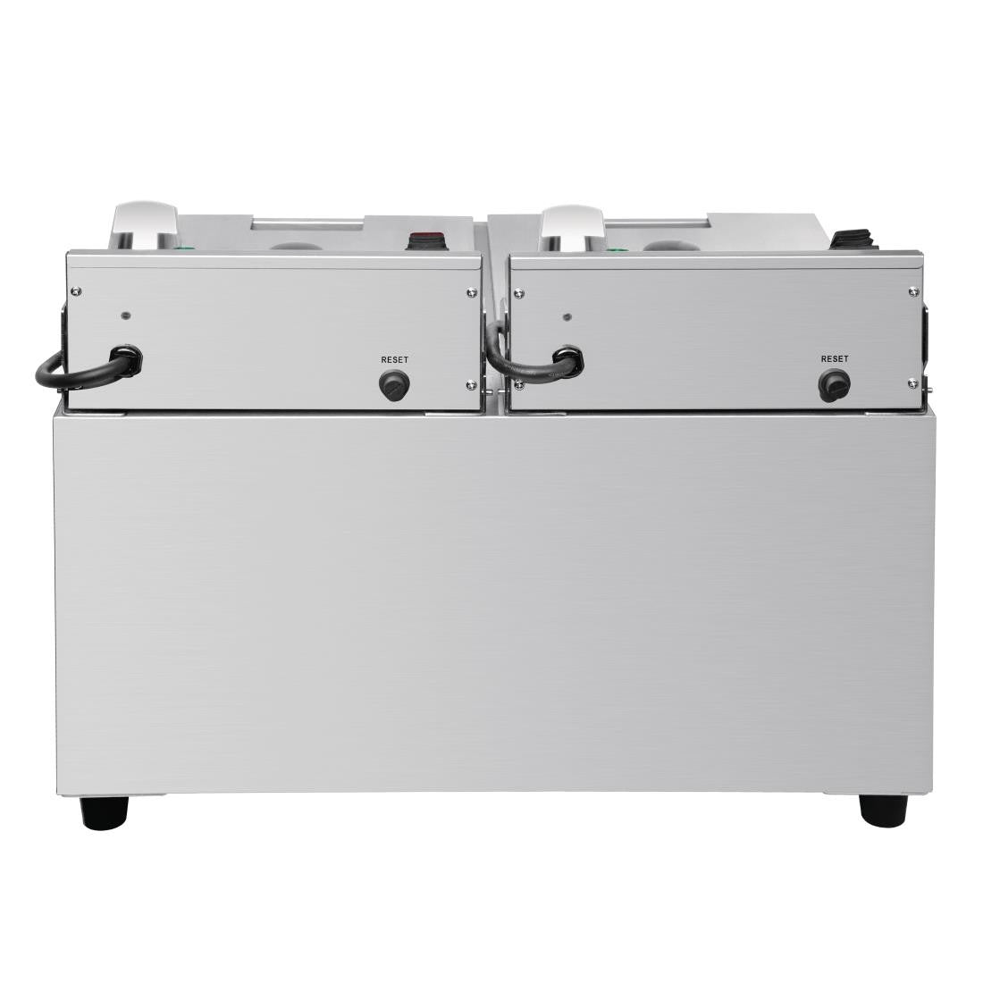 Buffalo Twin Tank Twin Basket 2x8Ltr Countertop Fryer with Timers 2x2.9kW FC375