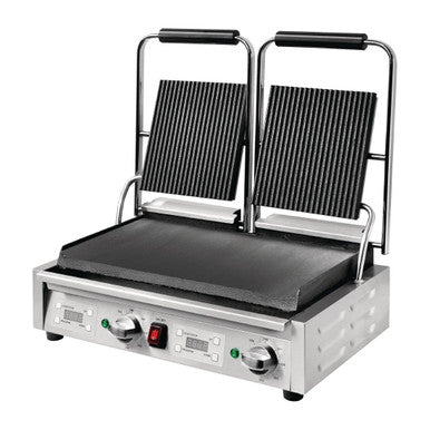 Buffalo Double Ribbed Top Contact Grill FC385