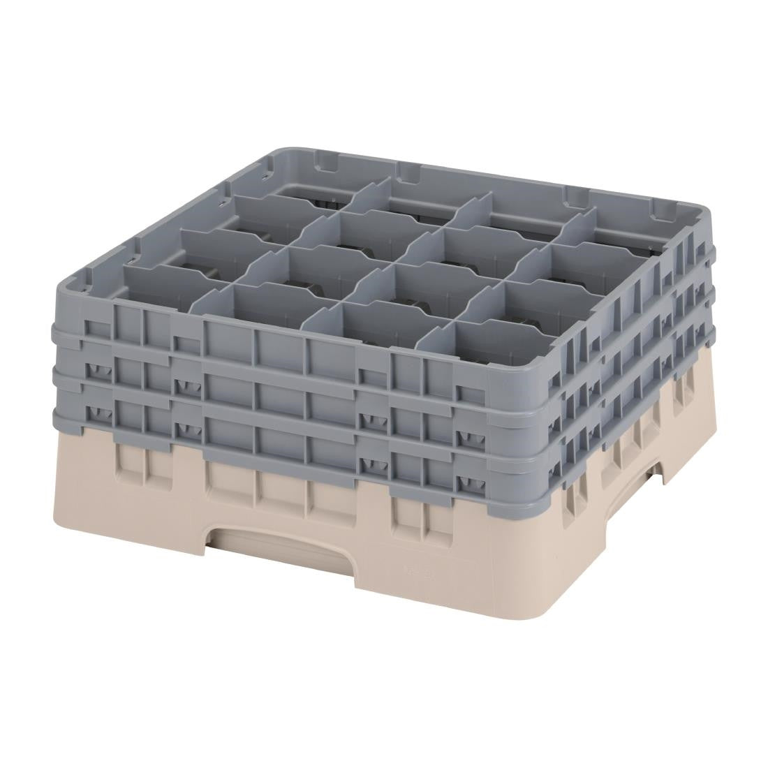 Cambro Camrack Beige 16 Compartments Max Glass Height 196mm FD065