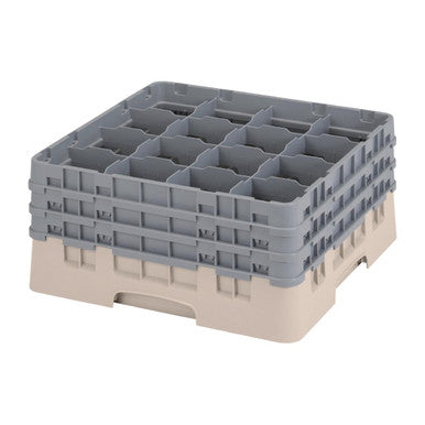 Cambro Camrack Beige 16 Compartments Max Glass Height 196mm FD065
