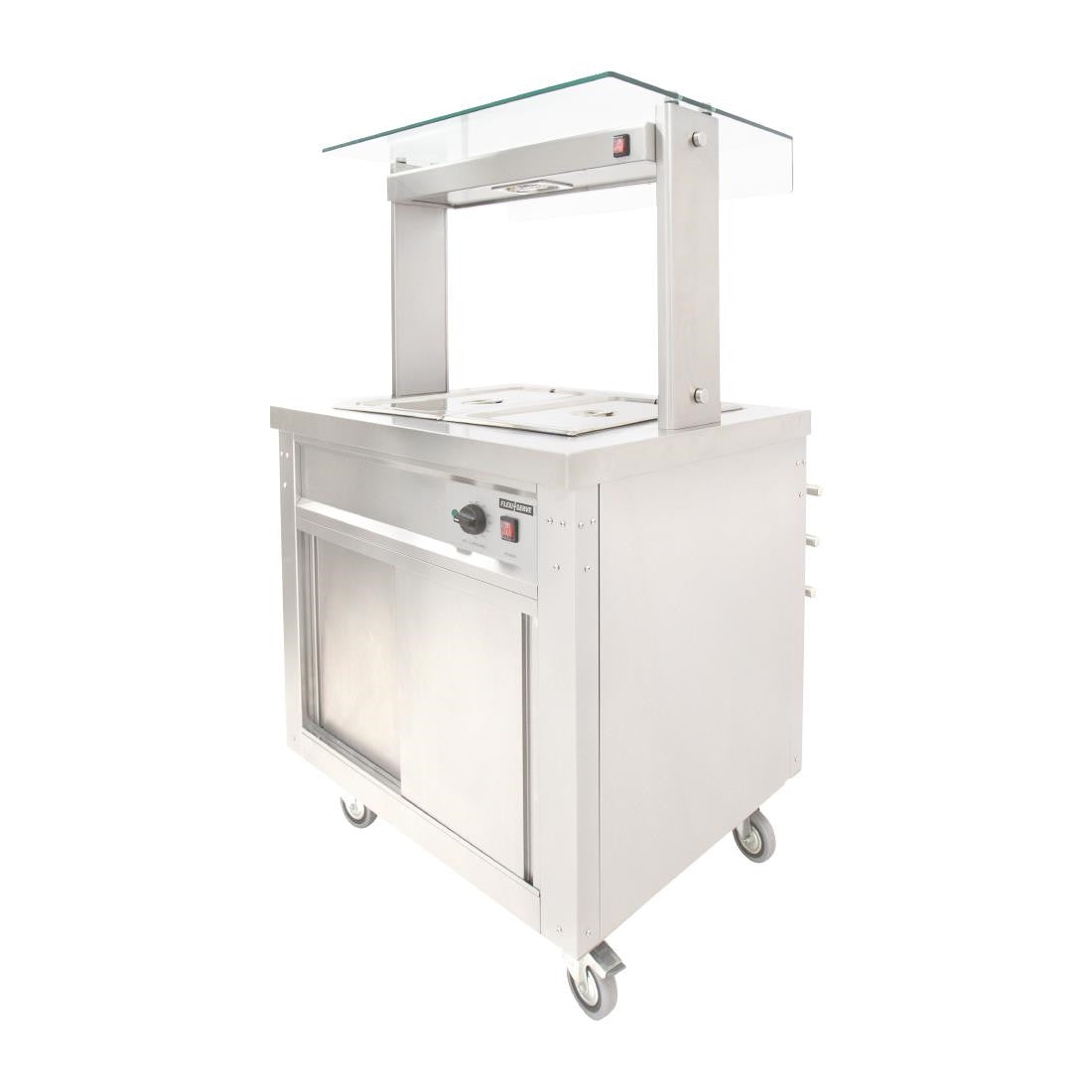 Parry Hot Cupboard with Dry Bain Marie Top and Quartz Heated Gantry FS-HB2PACK FD224