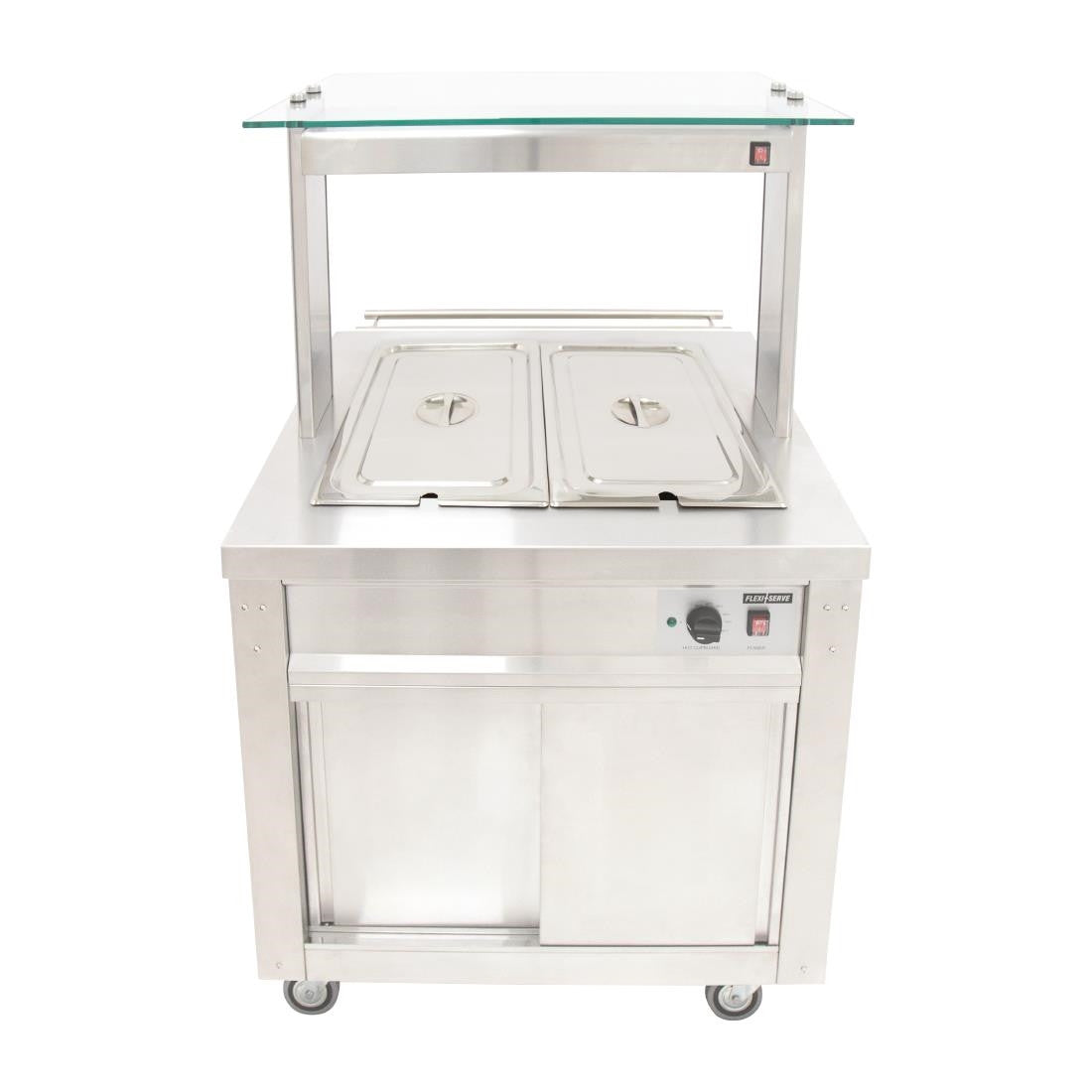 Parry Hot Cupboard with Dry Bain Marie Top and Quartz Heated Gantry FS-HB2PACK FD224