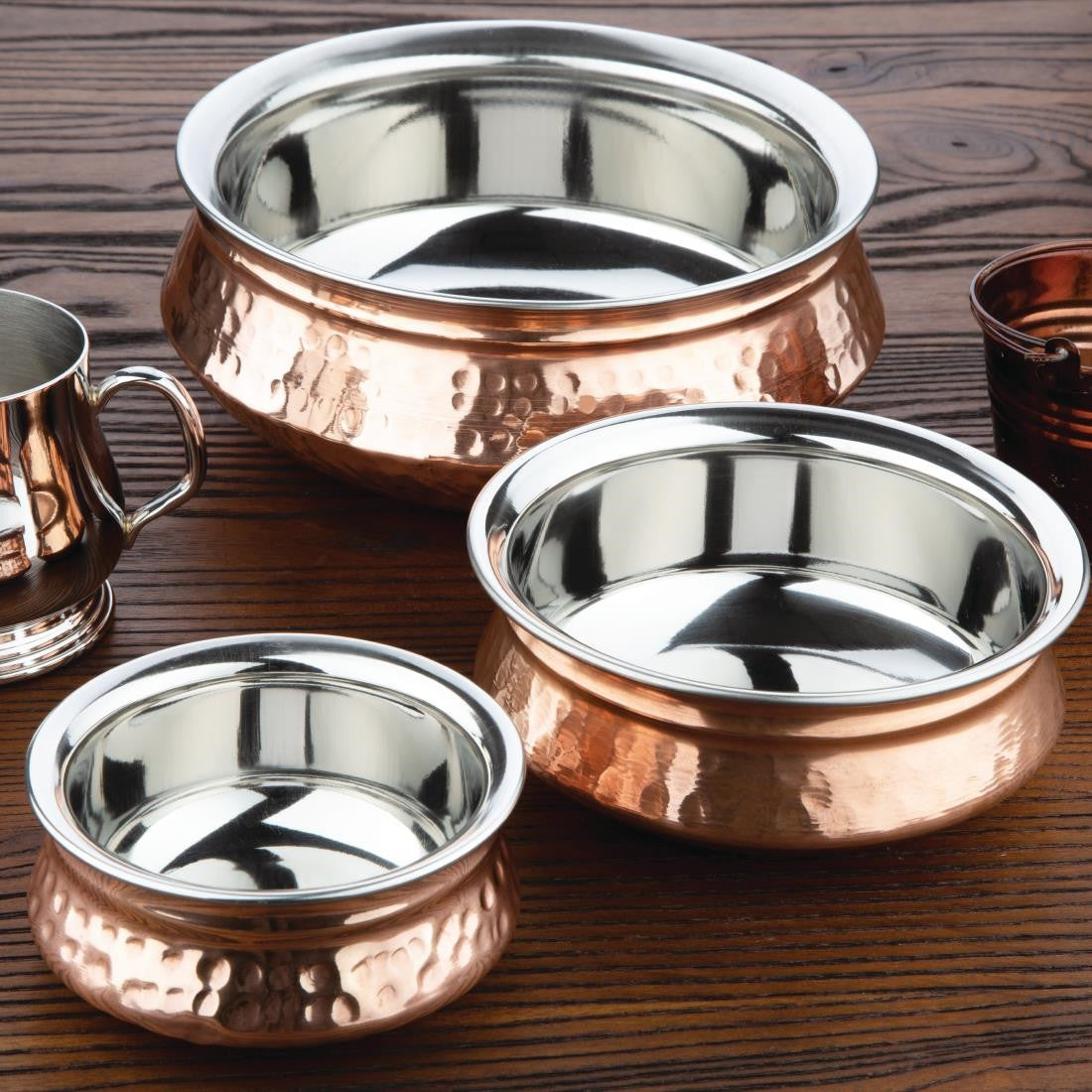 Olympia Small Handi Serving Dish Copper 110(Ø)mm FE297