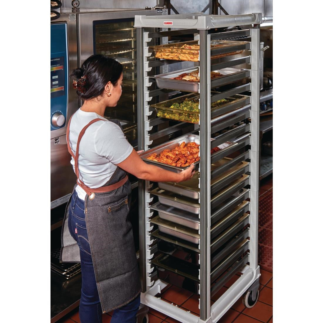 Cambro 1/1 Gastronorm Trolley 18 Tray Capacity Tall FP464