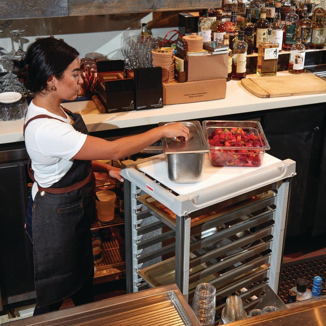 Cambro 1/1 Gastronorm Trolley 9 Tray Capacity Short FP466