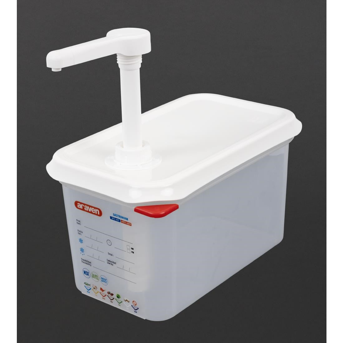 Araven Sauce Dispenser with Pump 1/4 GN FR177