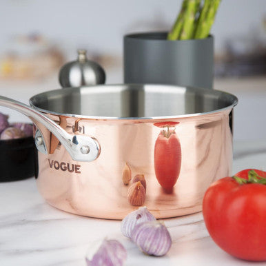 Vogue Induction Tri-Wall Copper Saucepan - 200x100mm FS667