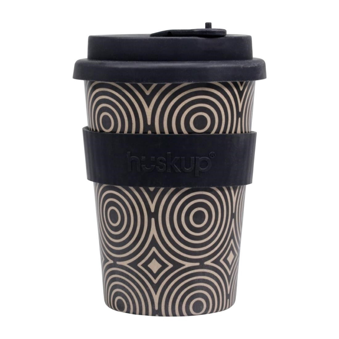 Huskup Art Deco Circles Reusable Eco Coffee Cup 400ml FT138
