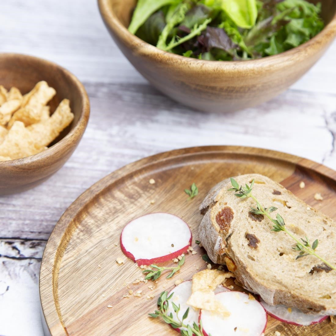 Olympia Acacia Round Plates 200(D)mm FT611