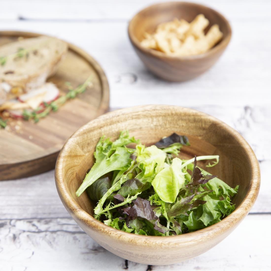 Olympia Acacia Bowls 150(D) x 76(H)mm FT614