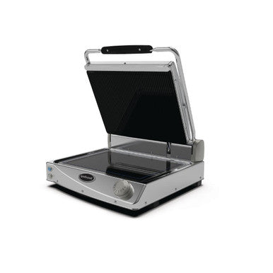 Spidocook Spidoglass Medium Ribbed Upper Smooth Lower Contact Grill Manual FT848