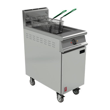 Falcon Dominator Plus Twin Basket Gas Fryer & Fryer Angel on Castors Natural Gas FW755-N