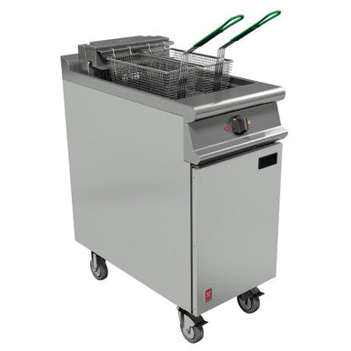 Falcon Dominator Plus Twin Basket Fryer with Fryer Angel on Castors FW760
