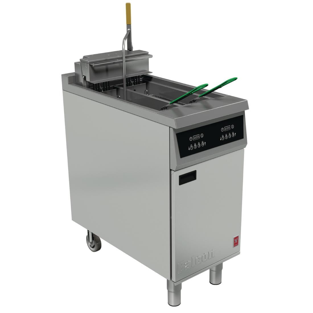 Falcon 400 Series Twin Pan Twin Basket Electric Filtration Fryer Programmable with Fryer Angel FW767