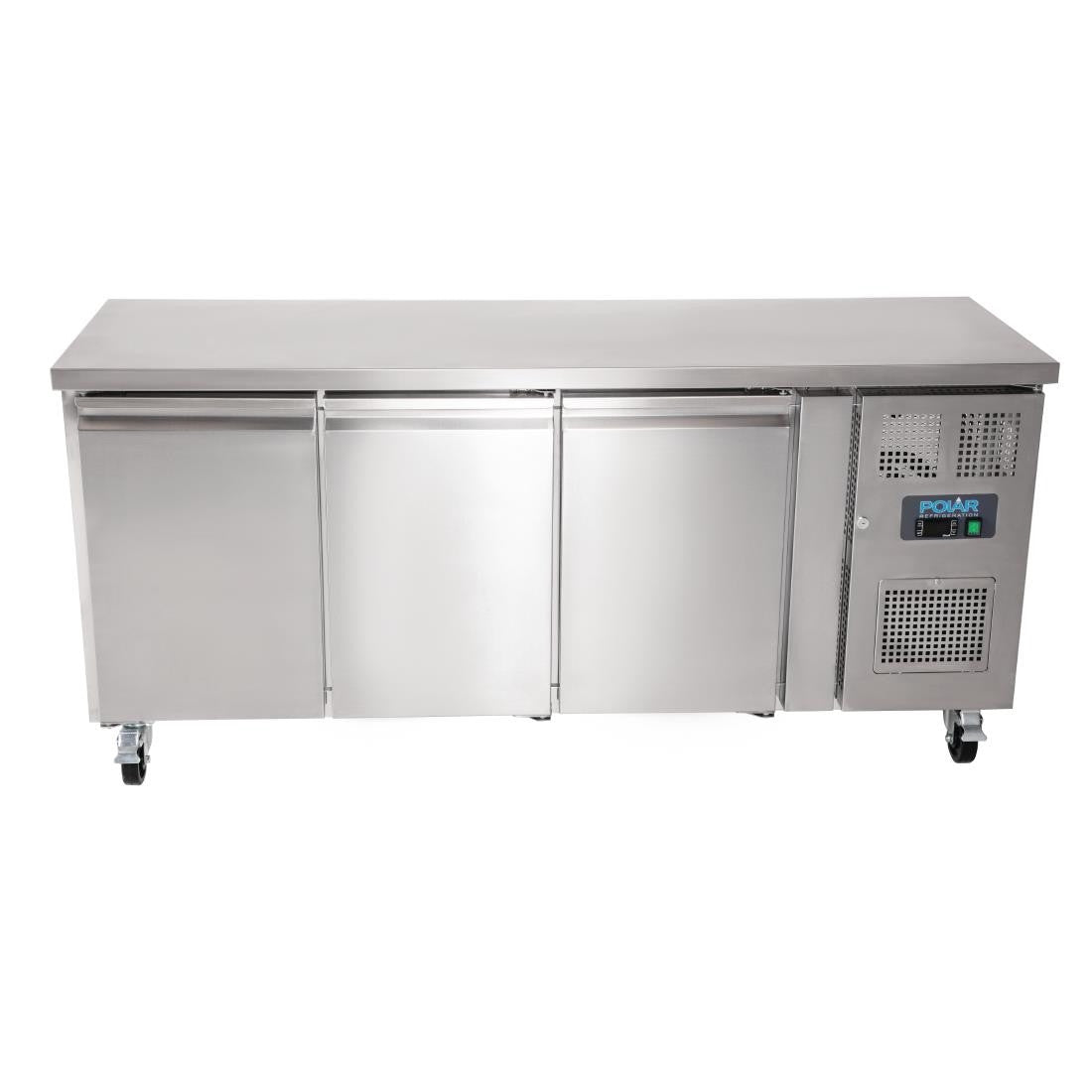 Polar U-Series Triple Door Counter Fridge 339Ltr G378