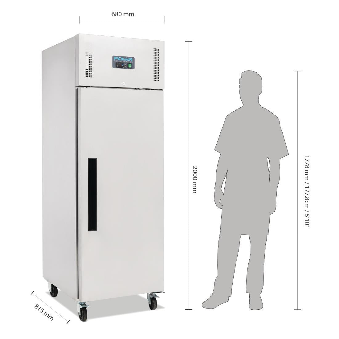 Polar G-Series Upright Fridge 600Ltr G592