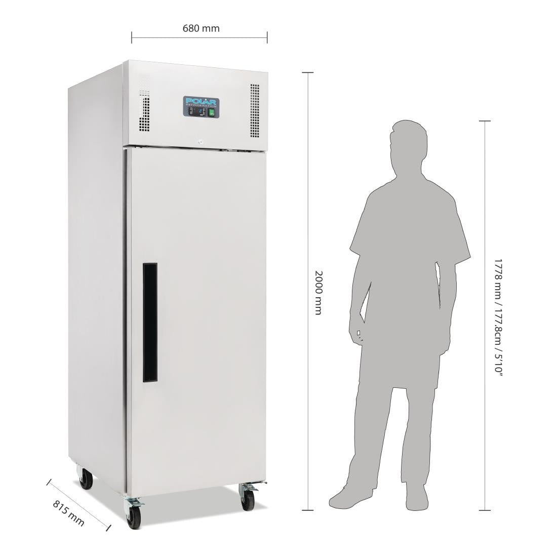 Polar G-Series Upright Freezer 600Ltr G593