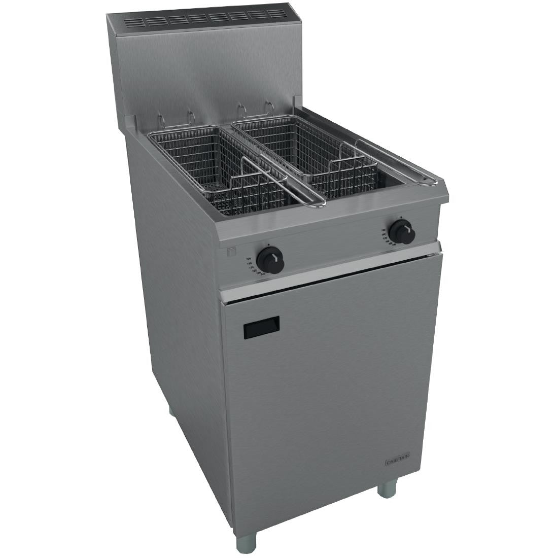 Falcon Chieftain Twin Tank Twin Basket Free Standing Natural Gas Fryer G1848X G909-N