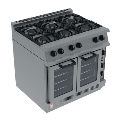 Falcon Dominator 6 Burner Convection Natural Gas Oven Range G2102 G915-N