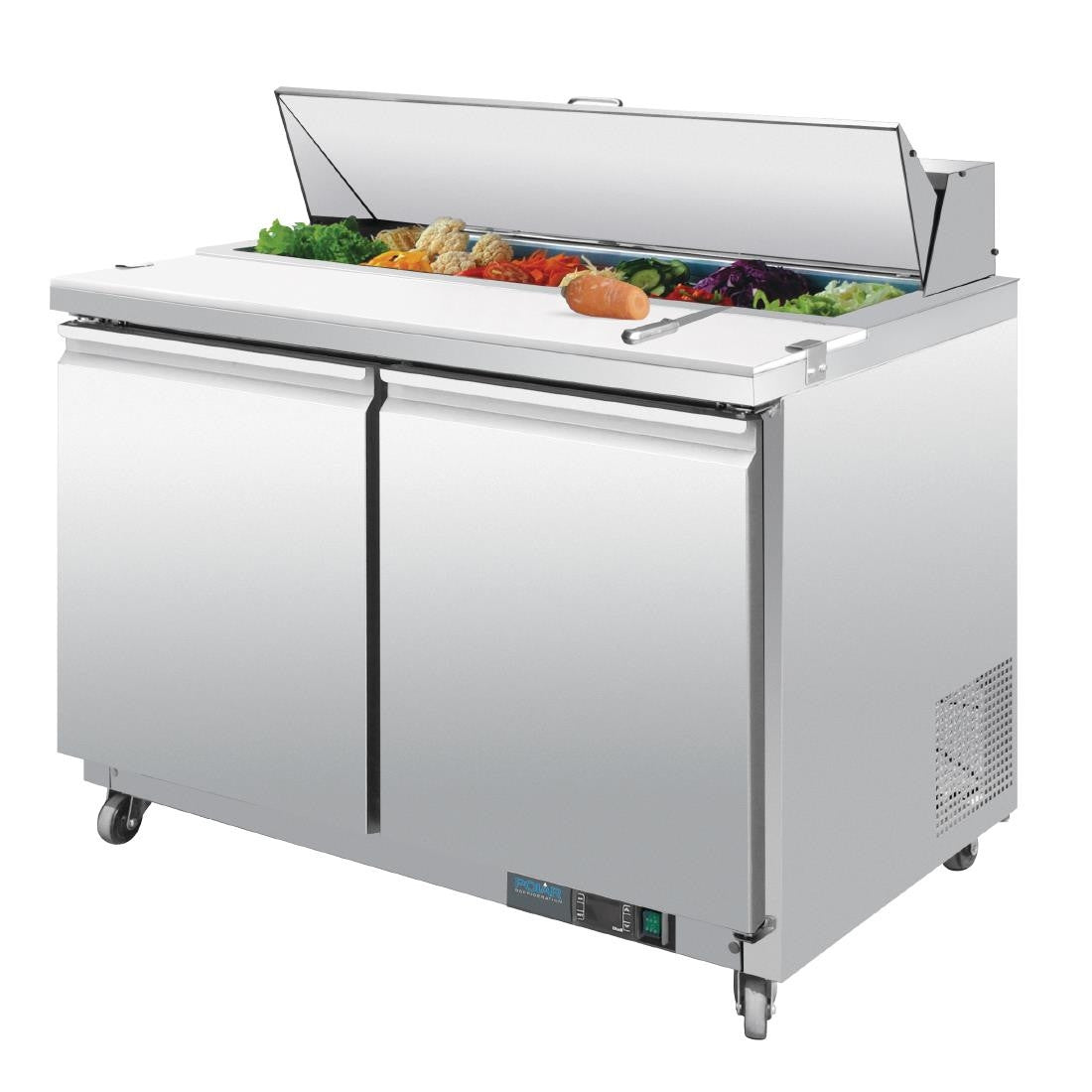 Polar U-Series Double Door Prep Counter Fridge 405Ltr GD882