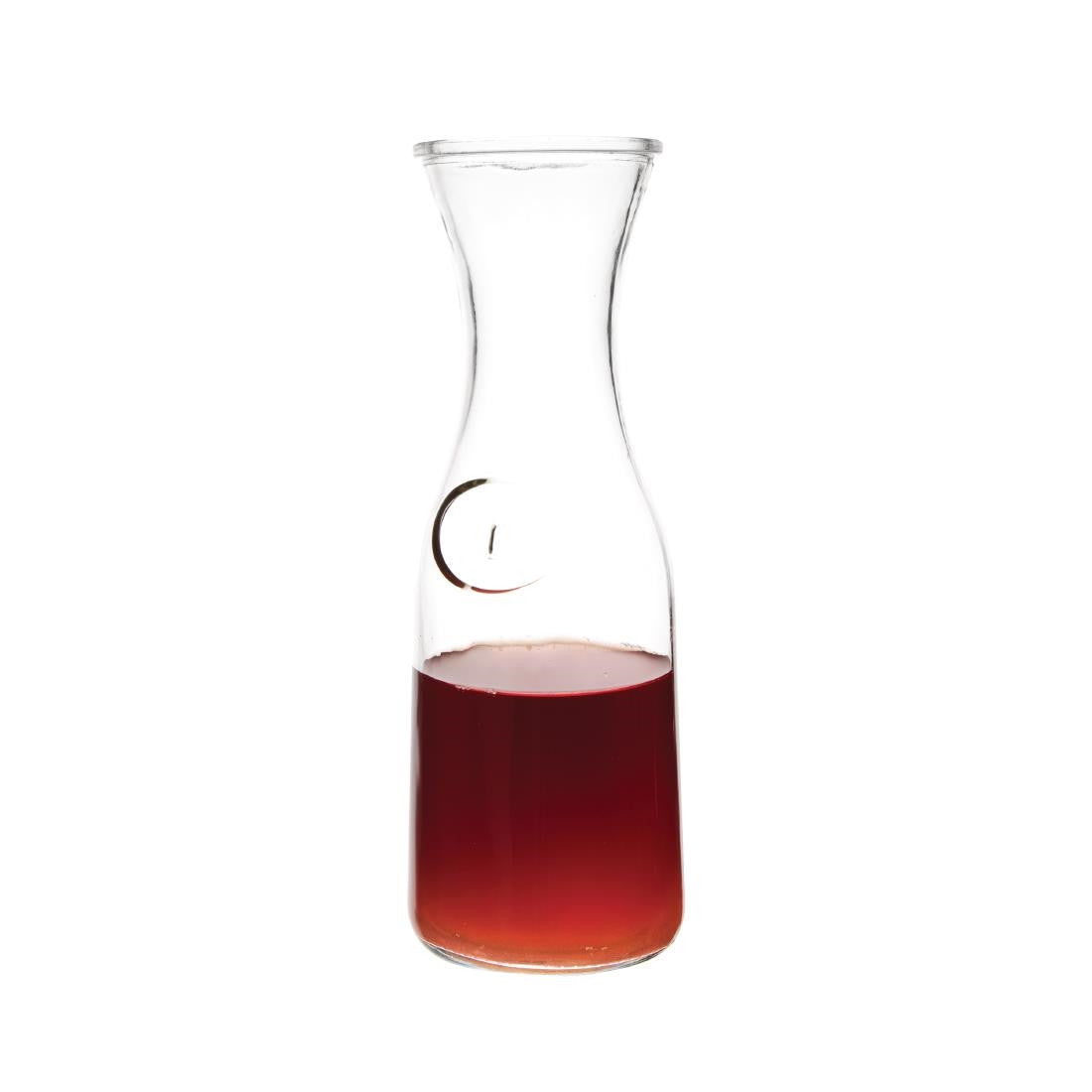 Shot of Olympia Glass Carafe 1Ltr with content.