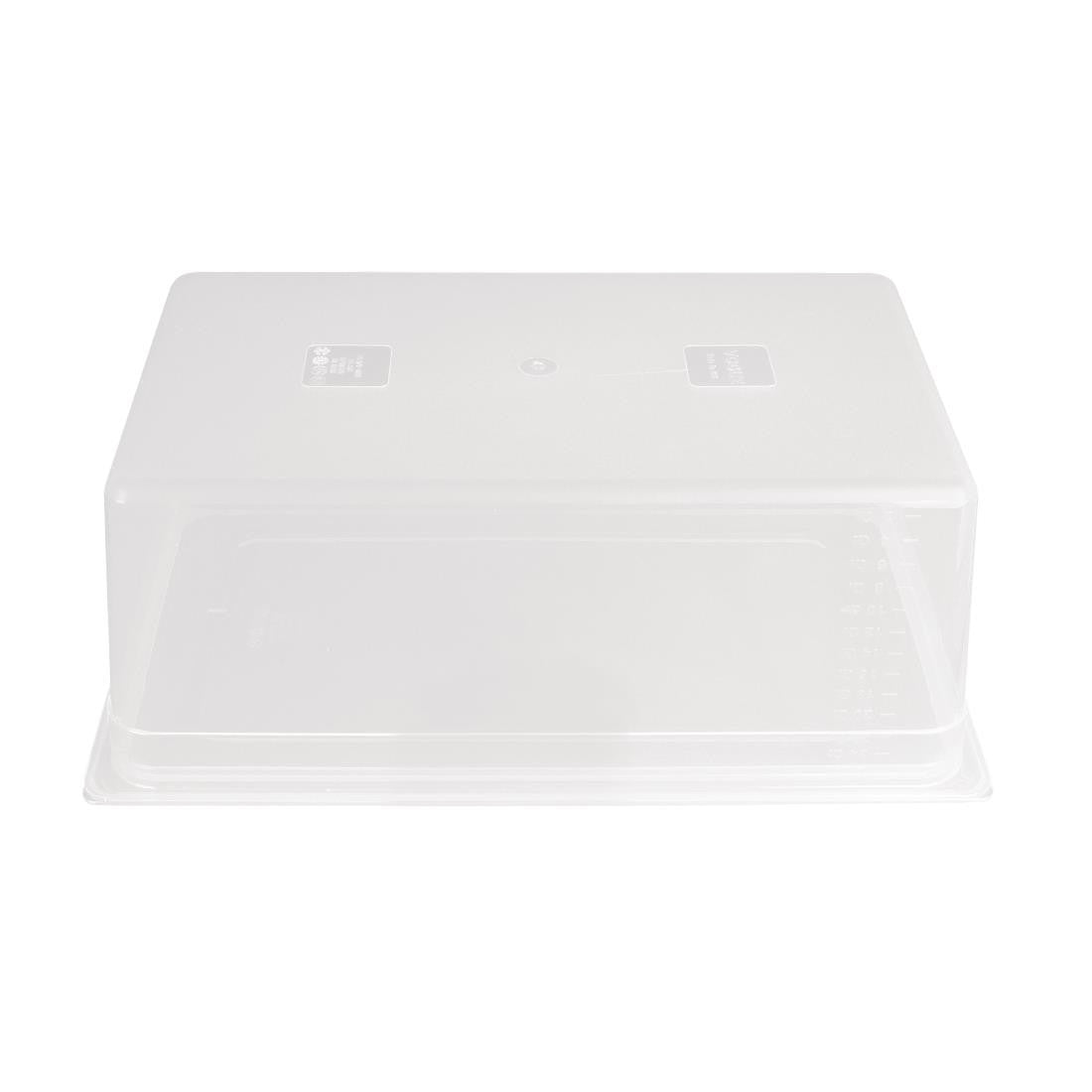 Vogue Polypropylene 1/1 Gastronorm Container with Lid 200mm (Pack of 2) GJ513