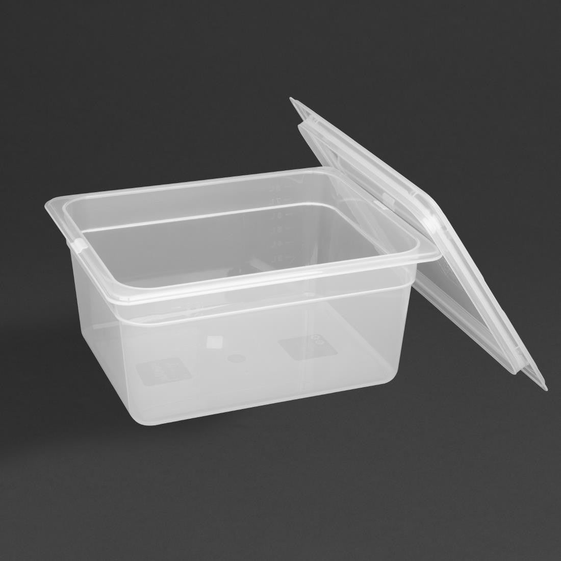 Vogue Polypropylene 1/2 Gastronorm Container with Lid 150mm (Pack of 4) GJ516
