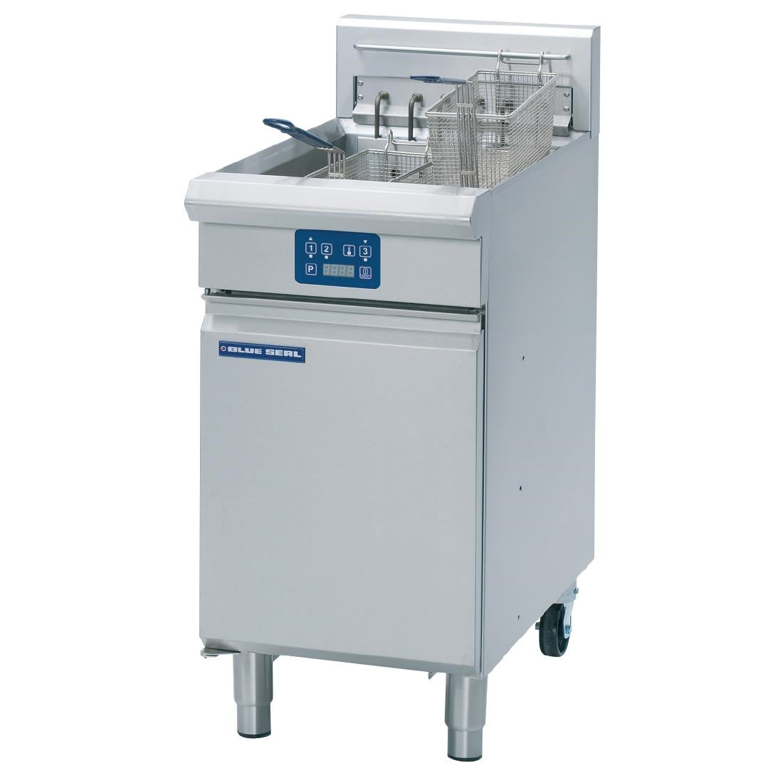 Blue Seal Single Tank Twin Basket Free Standing Electric Fryer E43E GK585