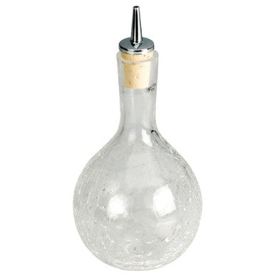 Bitters Dash Bottle Round Crackle Glass 330ml GK639