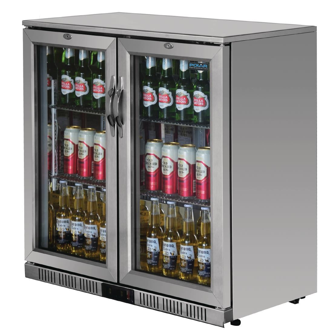 Polar G-Series Back Bar Cooler with Hinged Doors Stainless Steel 208Ltr GL008