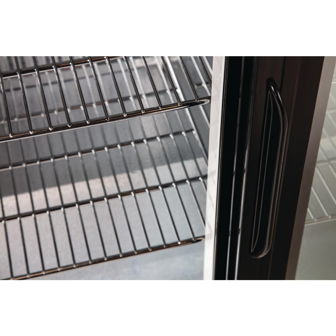 Roller Grill Display Fridge with Fixed Shelves Stainless Steel DT736