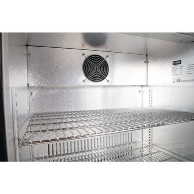 Roller Grill Display Fridge with Fixed Shelves Black DT737