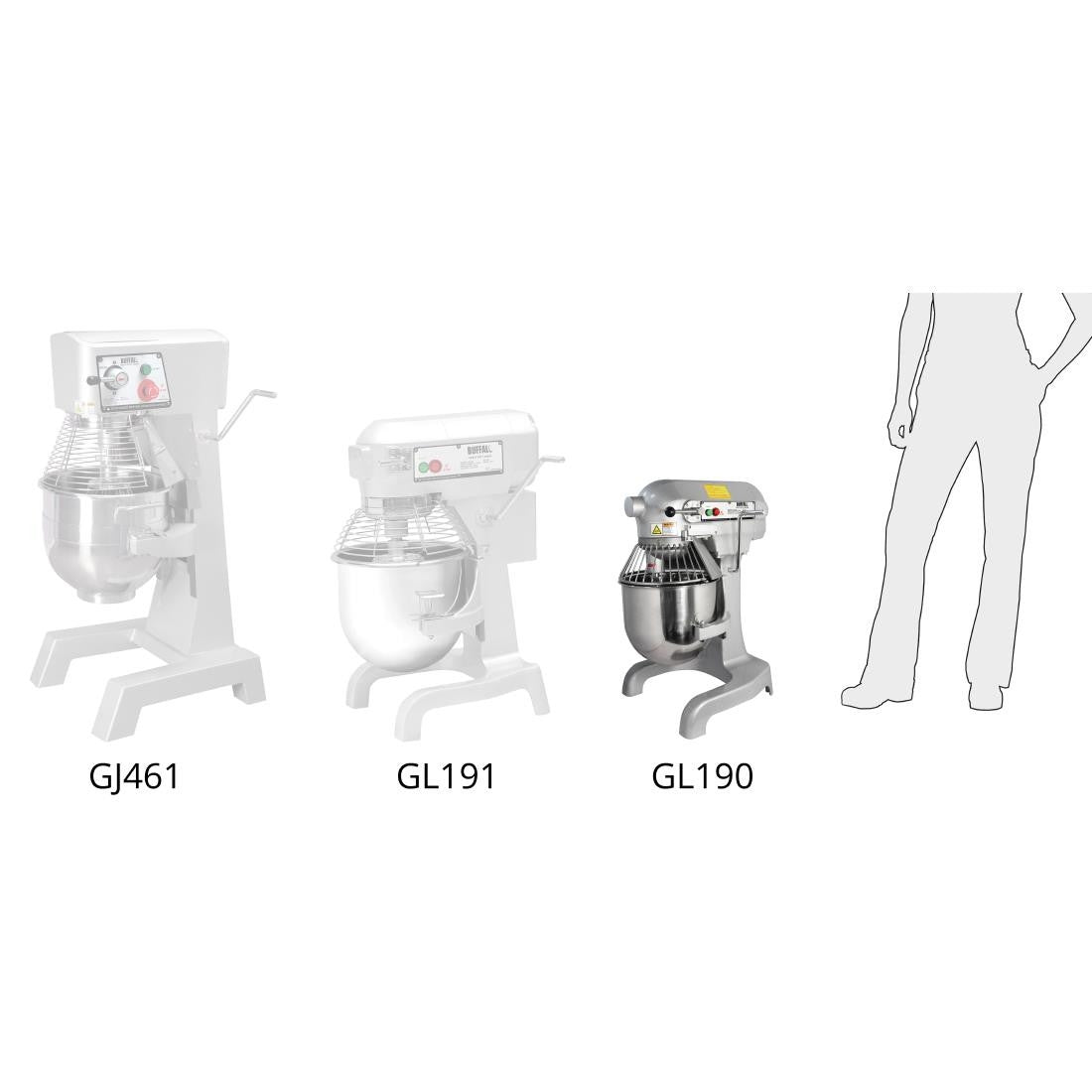 Buffalo 9Ltr Countertop Planetary Mixer GL190