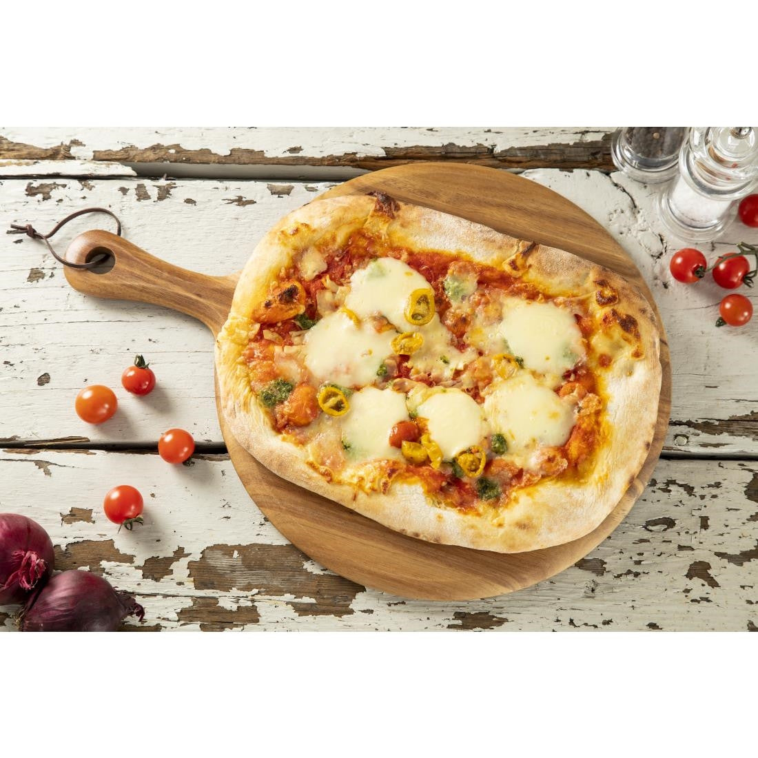 Olympia Acacia Wood Round Pizza Paddle Board 330mm GM308