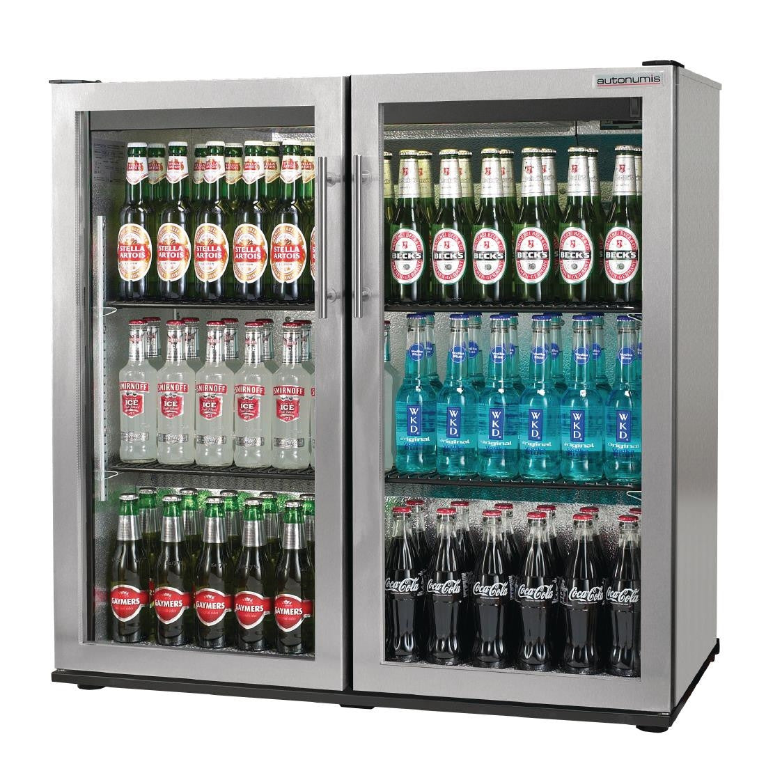 Autonumis Popular 2 Hinged Door Maxi Back Bar Cooler St/St A210107 GN370