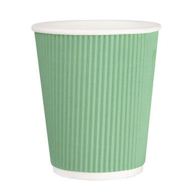Fiesta Recyclable Coffee Cups Ripple Wall Turquoise 8oz 500 Pack