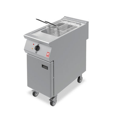 Falcon F900 Single Tank Twin Basket Free Standing Electric Fryer on Castors E9341 HC100