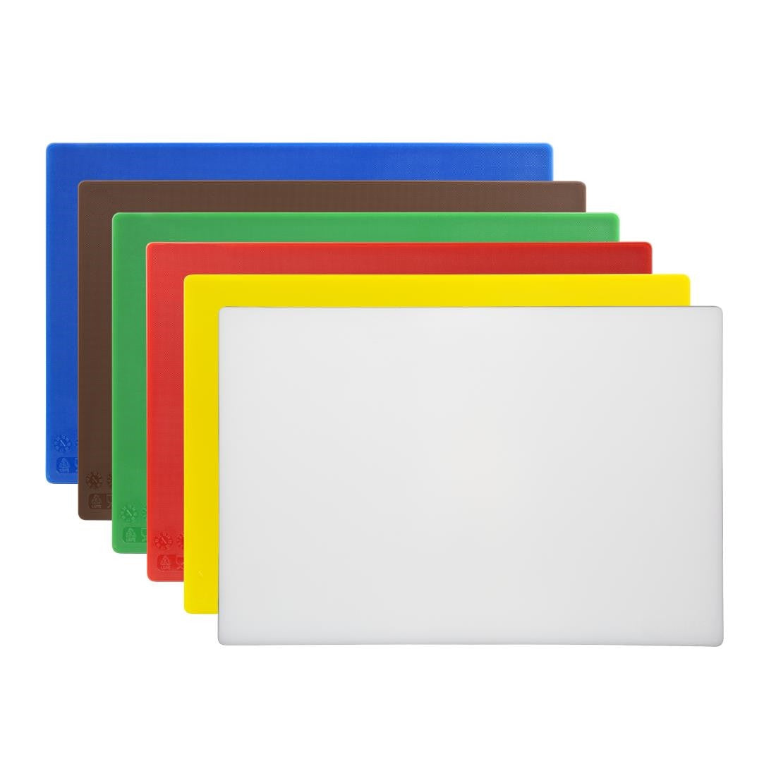 Hygiplas Low Density Anti Bacterial Chopping Board Set (Pack of 6) HC870