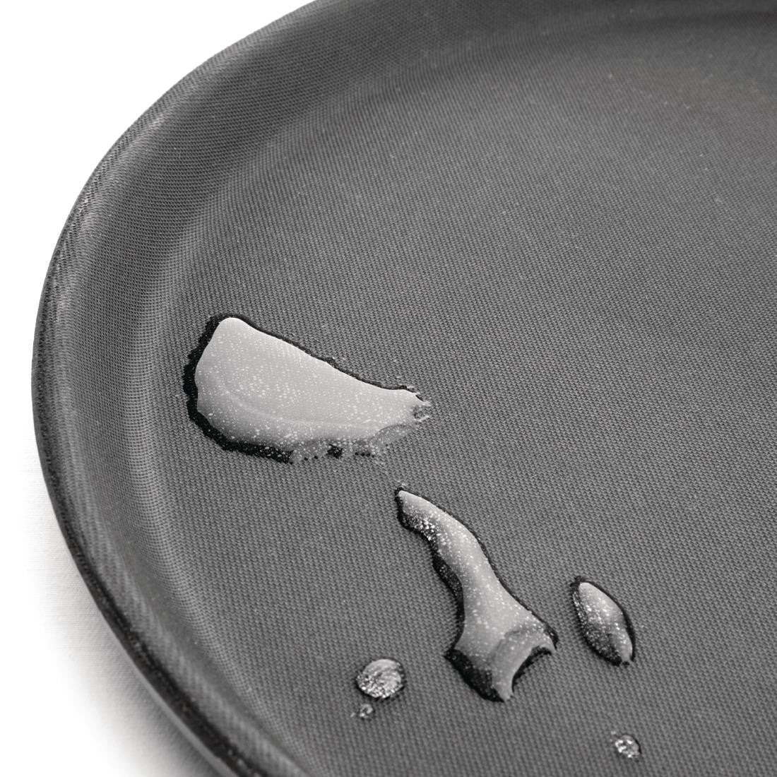 Olympia Round Non Slip Tray Black 14in