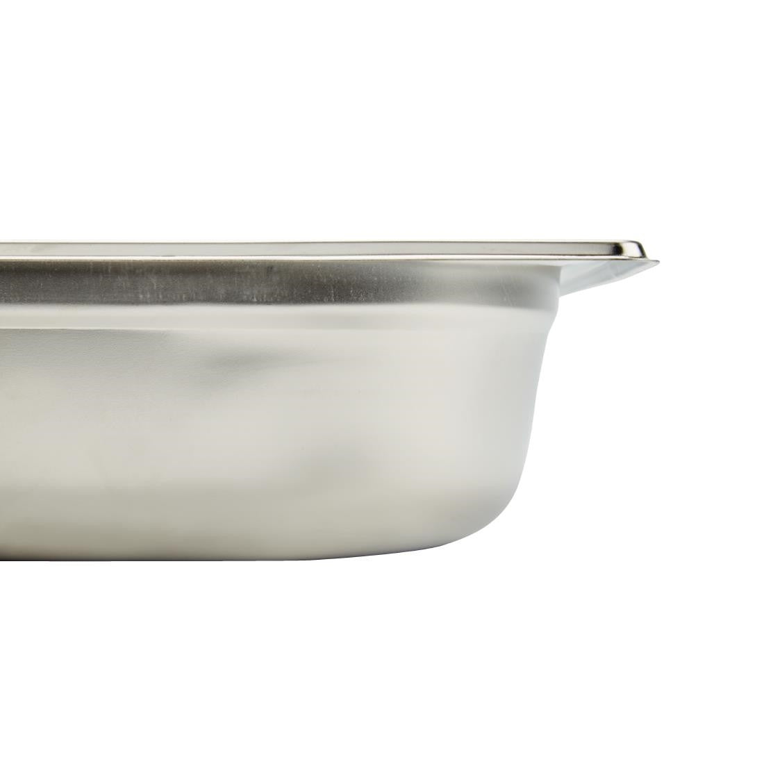 Corner of Vogue Stainless Steel 1/1 Gastronorm Pan 65mm.