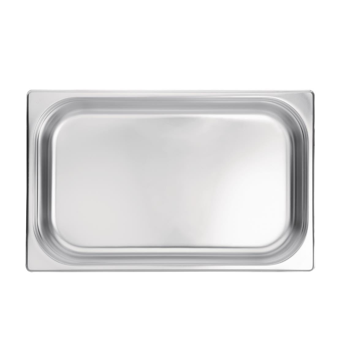 Front of Vogue Stainless Steel 1/1 Gastronorm Pan 100mm.