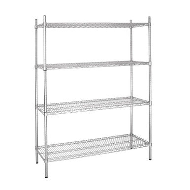 Vogue 4 Tier Wire Shelving Kit 1525x460mm L929