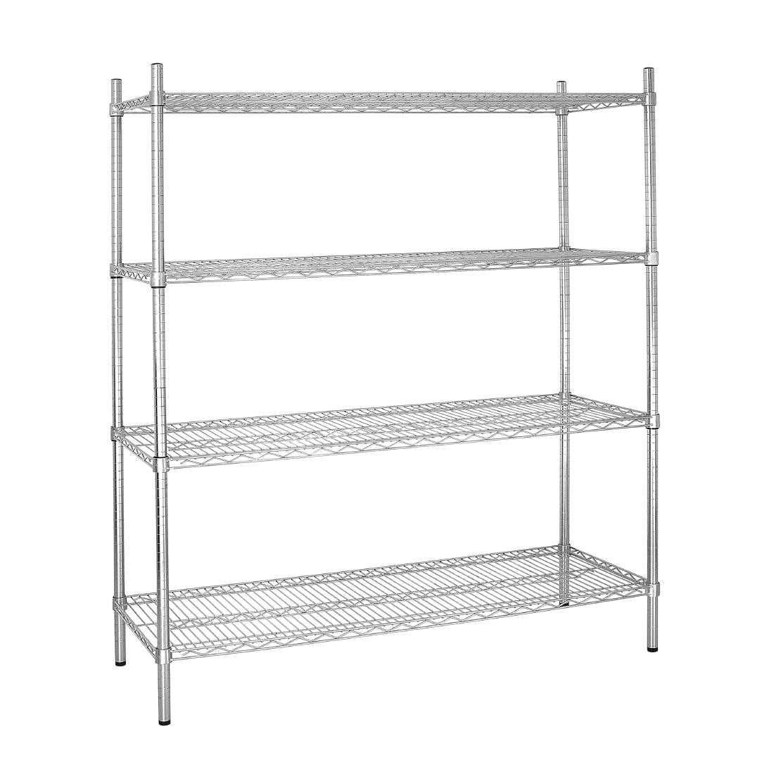Vogue 4 Tier Wire Shelving Kit 1830x460mm L939
