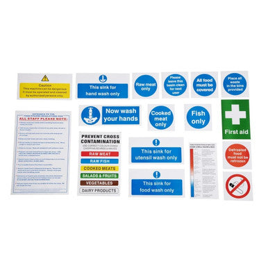 Vogue Bumper Catering Hygiene Sign Pack L968