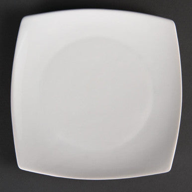 Olympia Whiteware Rounded Square Plates 185mm 12 Pack U169