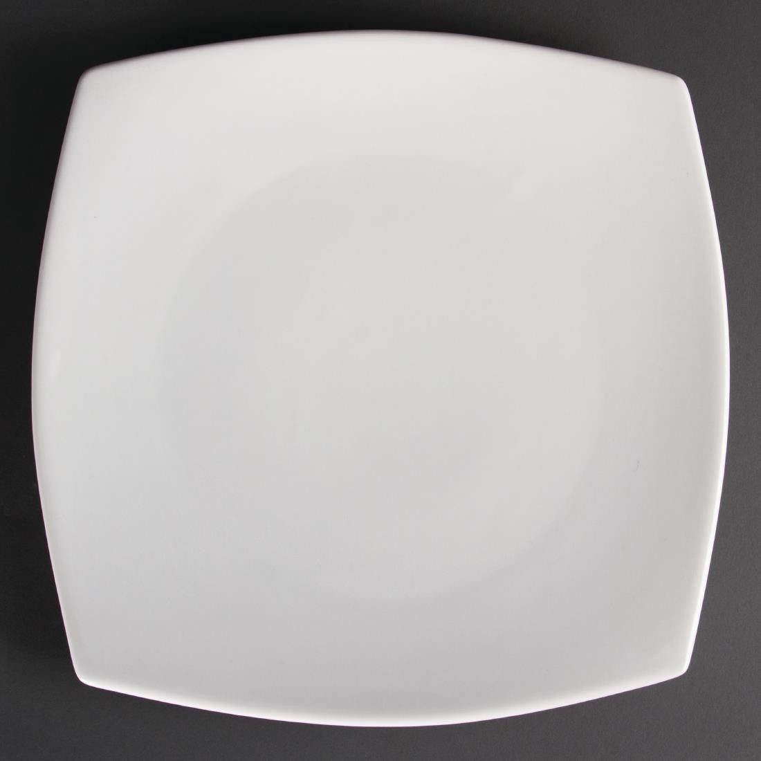 Olympia Whiteware Rounded Square Plates 305mm 6 Pack U172